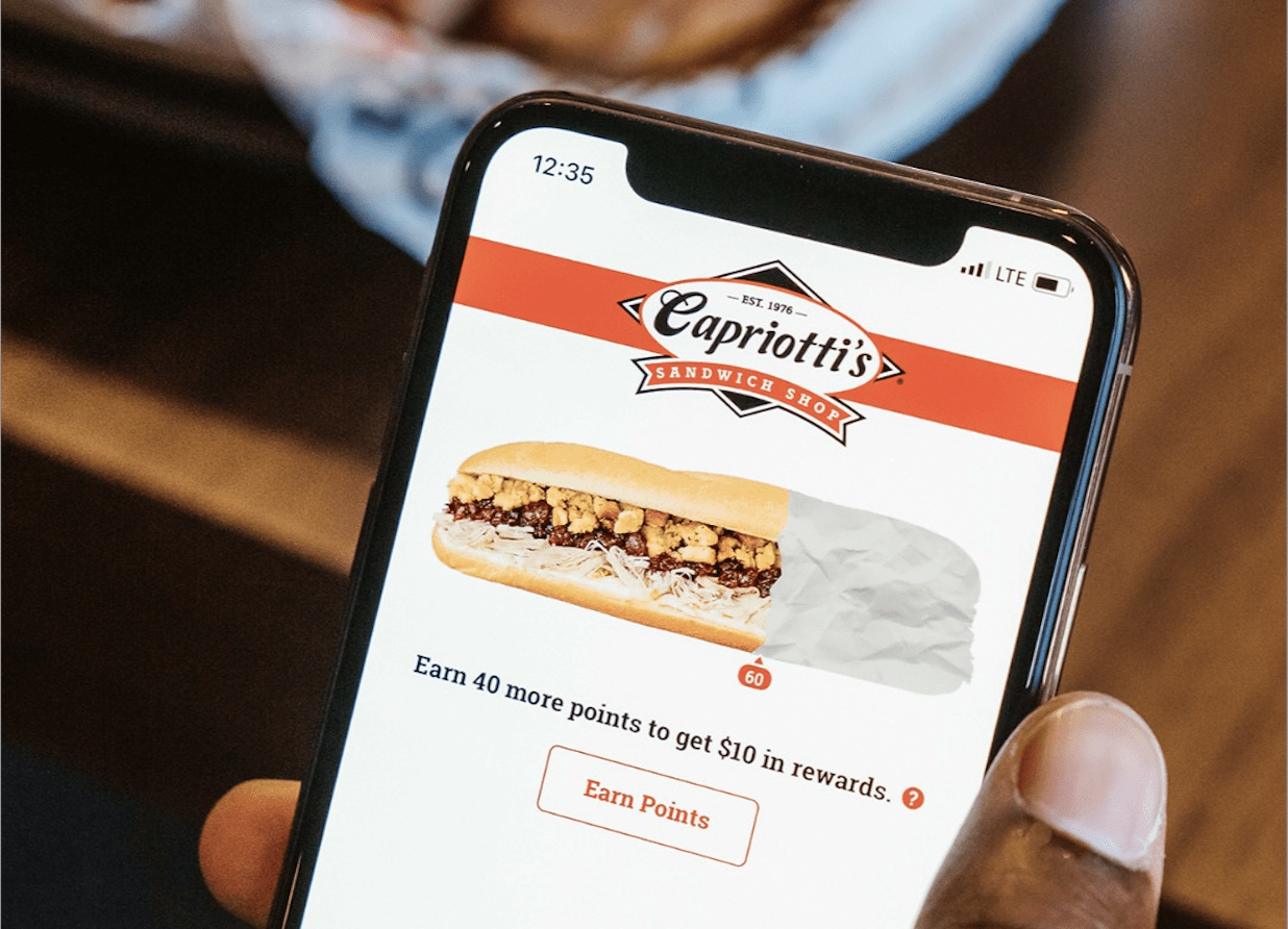 Capriotti's App on iPhone